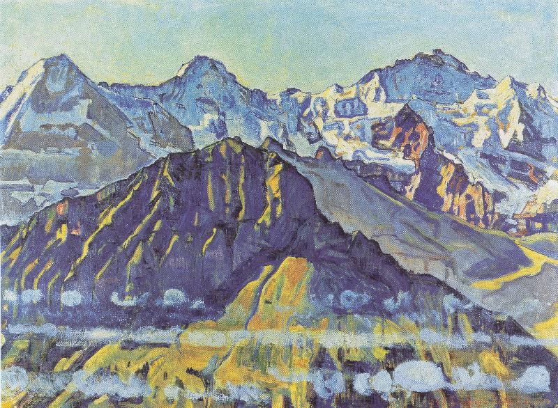 Ferdinand Hodler Eiger Monch und Jungfrau in der Morgensonne France oil painting art